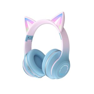 gradient-contrast-cat-ear-head-mounted-bluetooth-headset